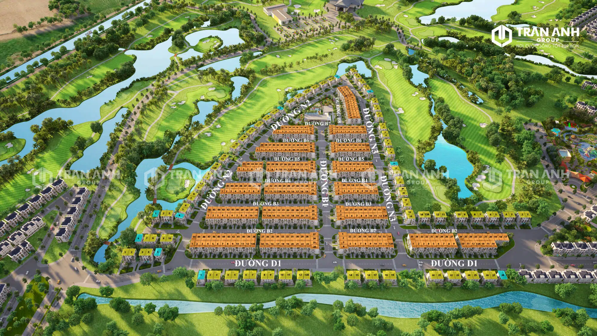 sơ đồ phân lô west lakes golf villas