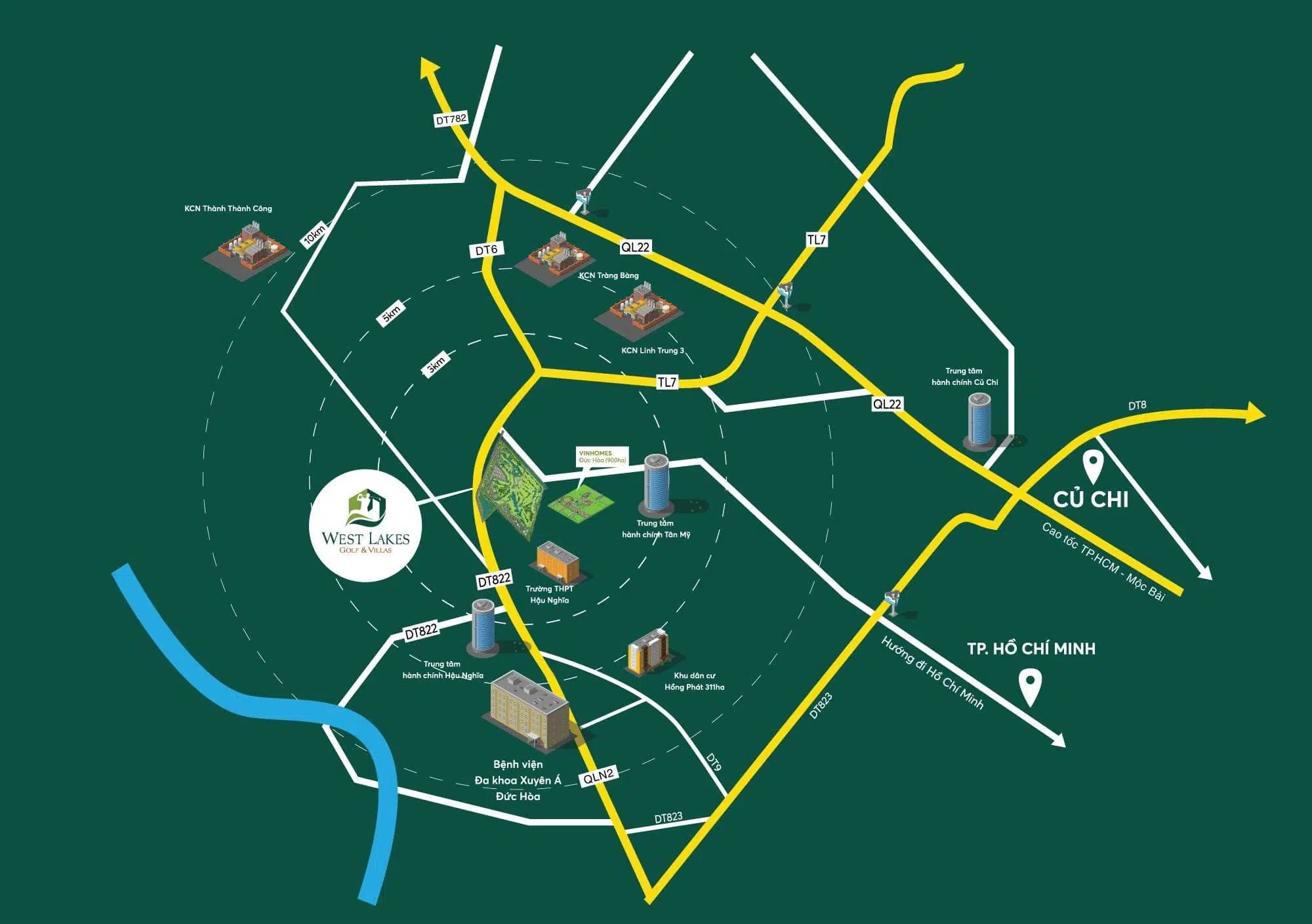 vị trí west lakes golf villas