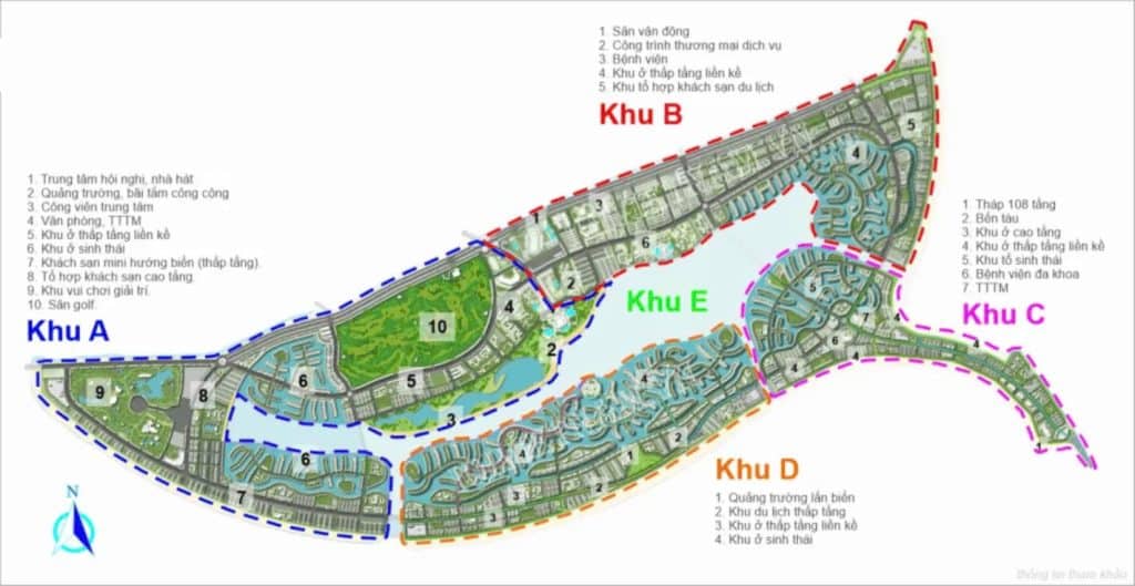 Mặt bằng các phân khu dự án vinhomes cần giờ