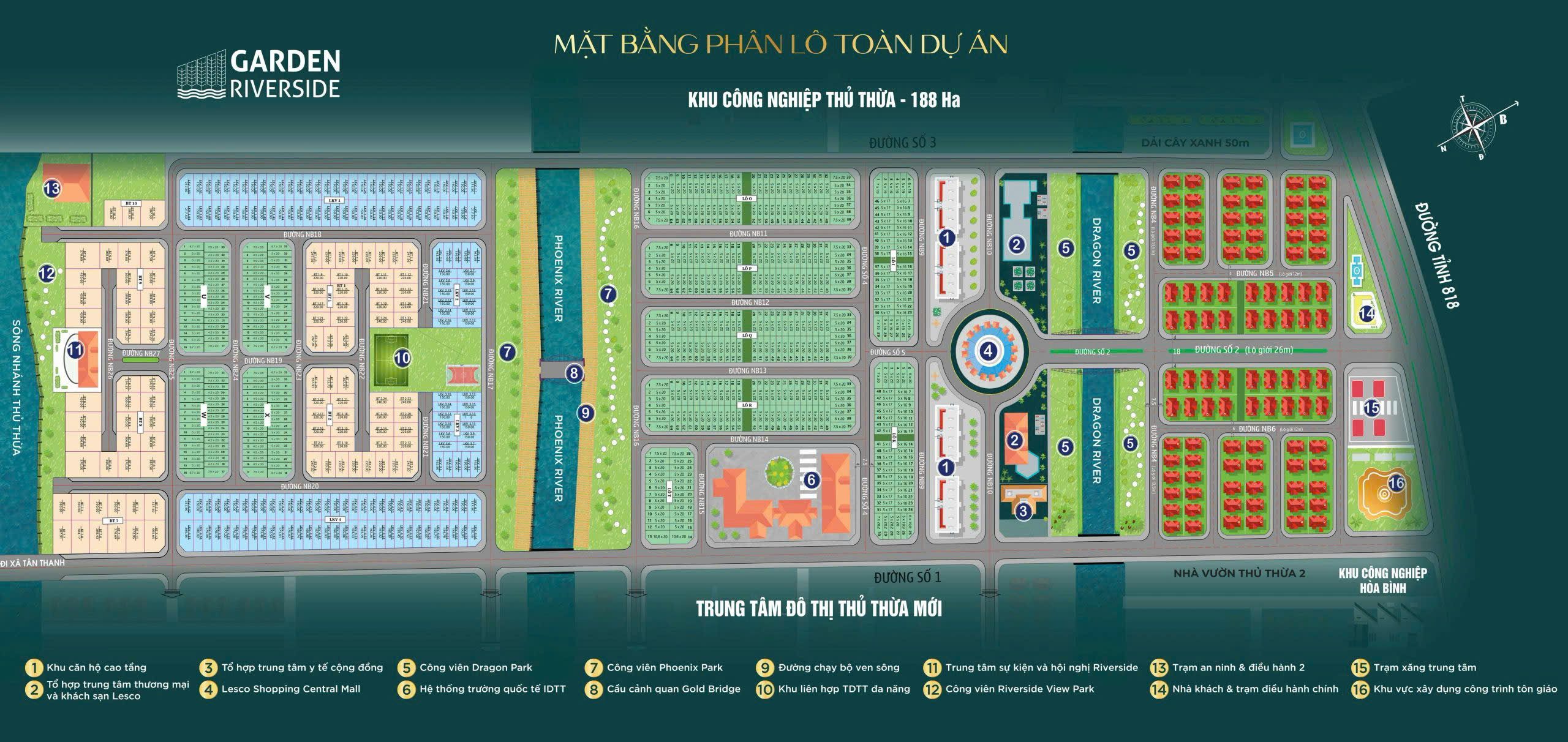 Mặt bằng tổng thể dự án garden riverside