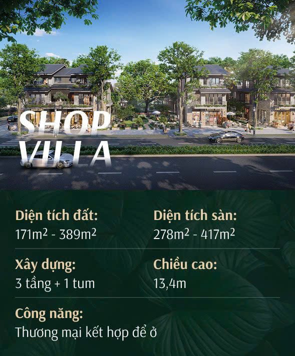 Shop villa dự án eco retreat
