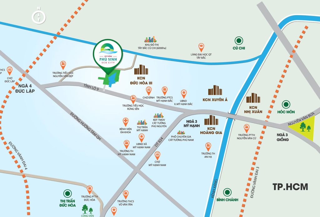 vị trí cát tường phú sinh